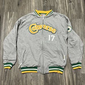 Converse All-Star Chucks #17 Full Zip Warm Up Varsity Jacket Size Mens Large